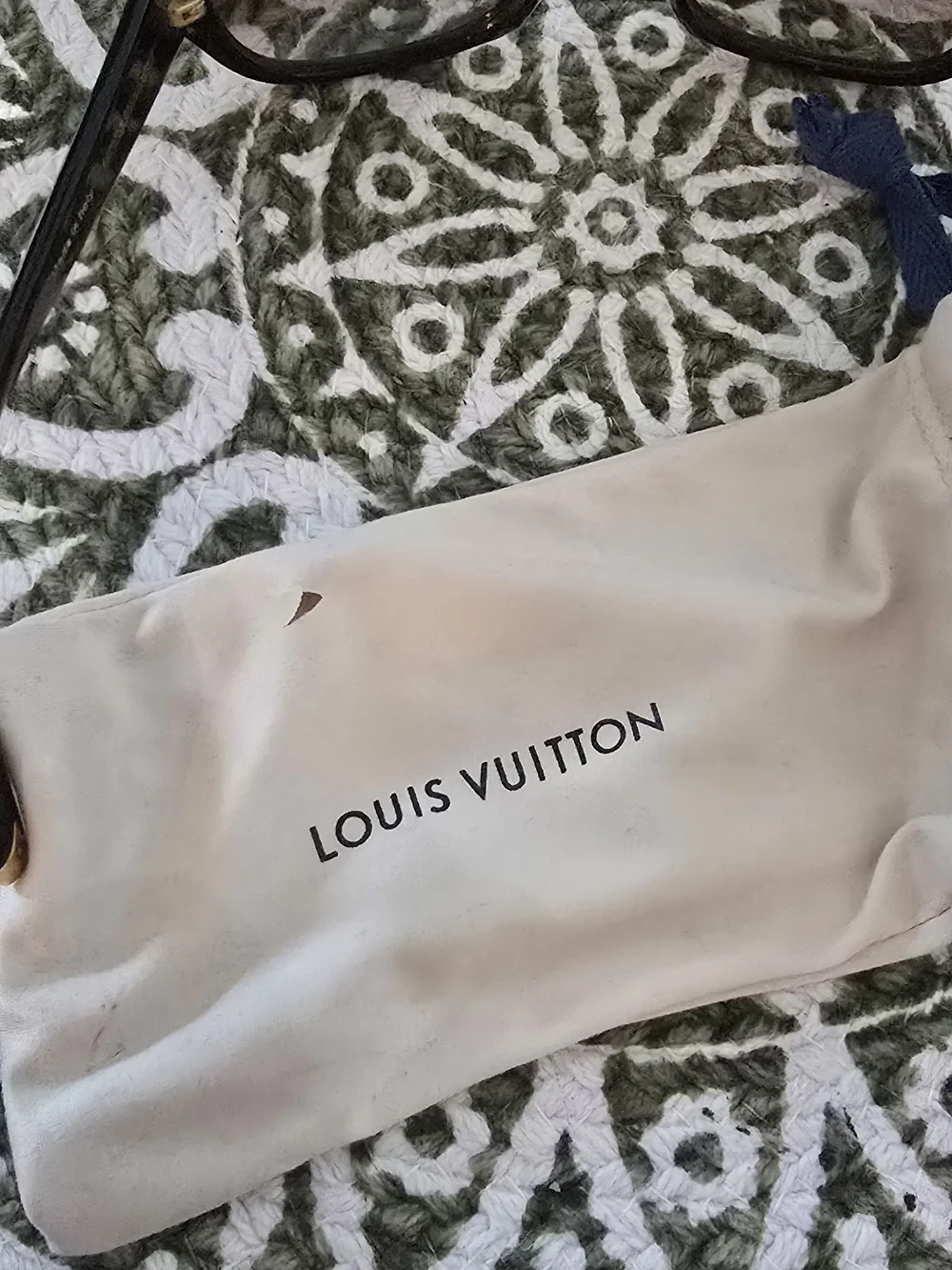 Louis Vuitton Vintage Wide Sunglasses With Glitter Detail